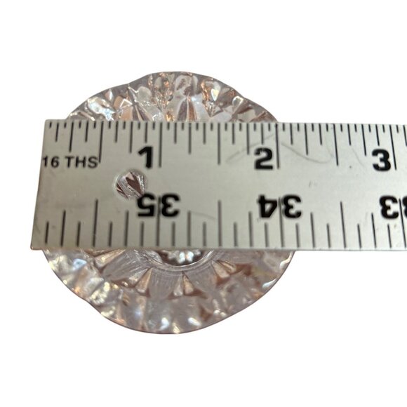 Vintage Crystal Glass Bud Vase With Intricate Cut Design - Picture 7 of 7